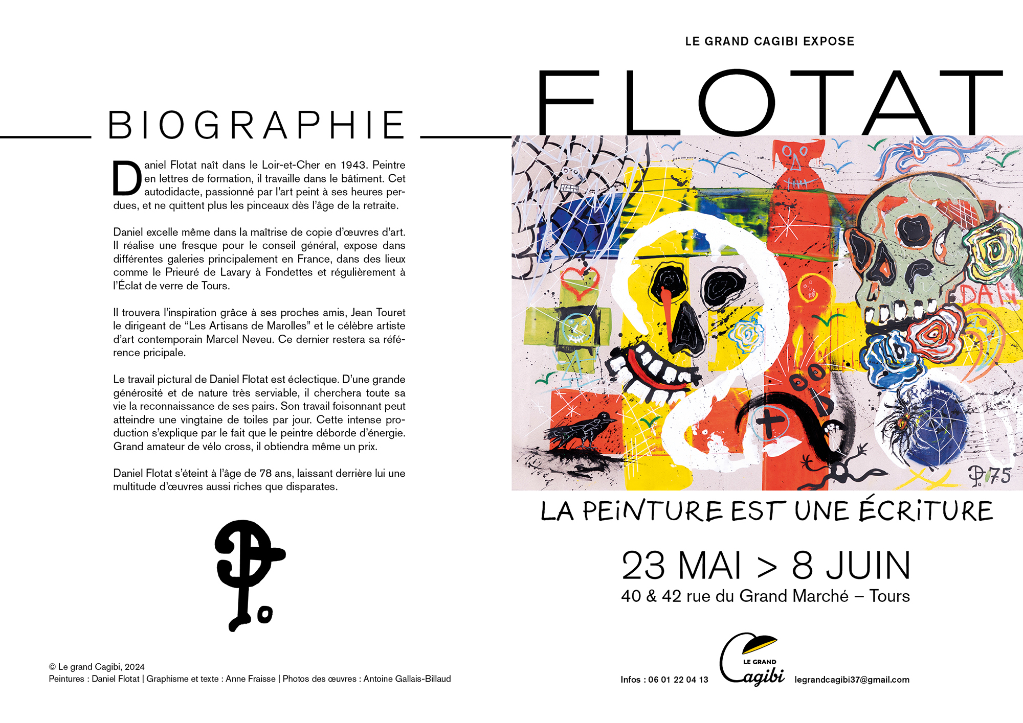 Leaflet exposition Flotat à Tours 1 sur 2