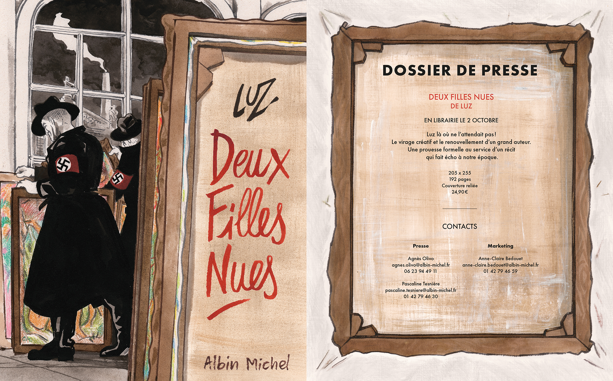 dossier de presse "deux filles nues" de Luz (Albin Michel)