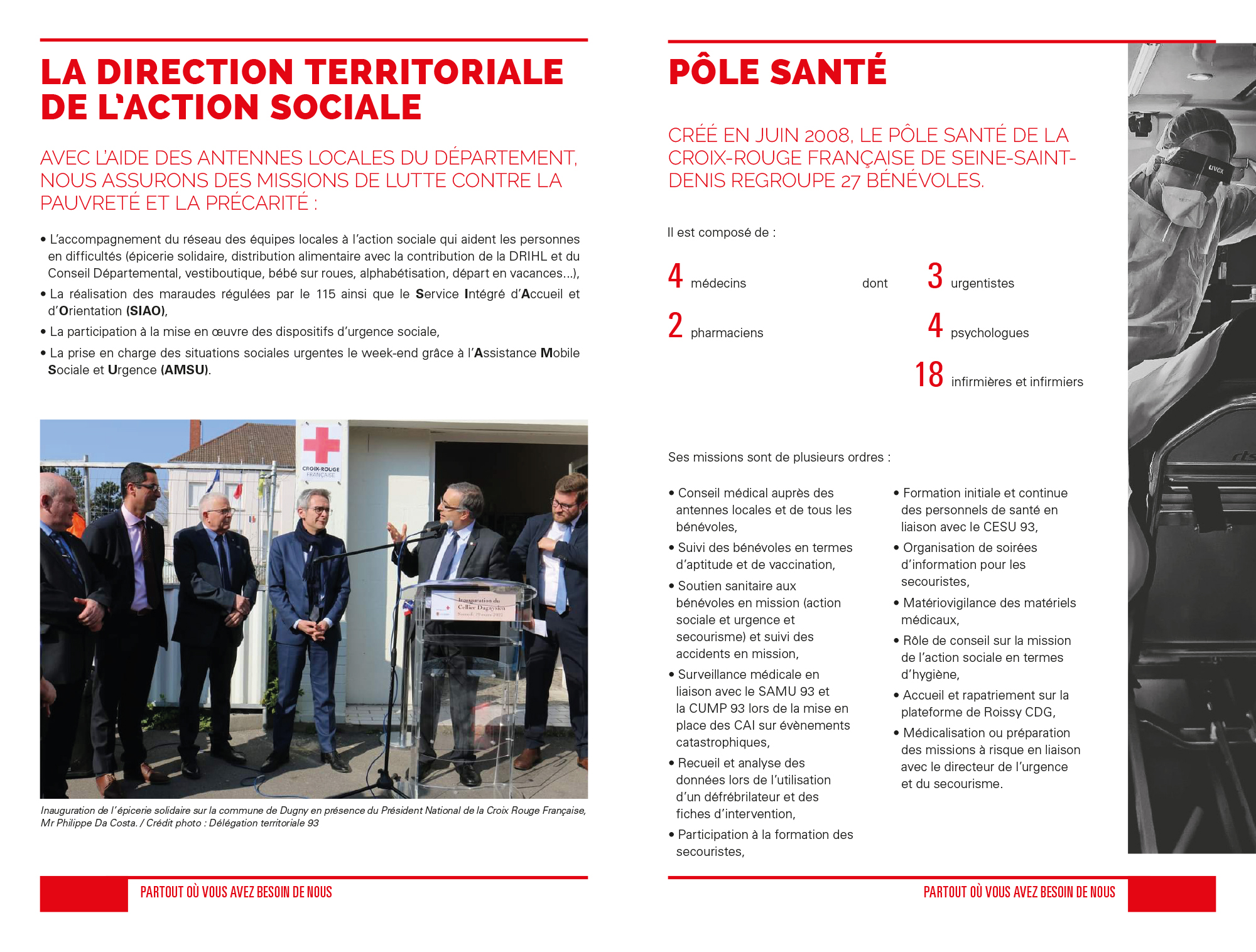Brochure pour Délégation territoriale de Seine Saint Denis de la Croix rouge