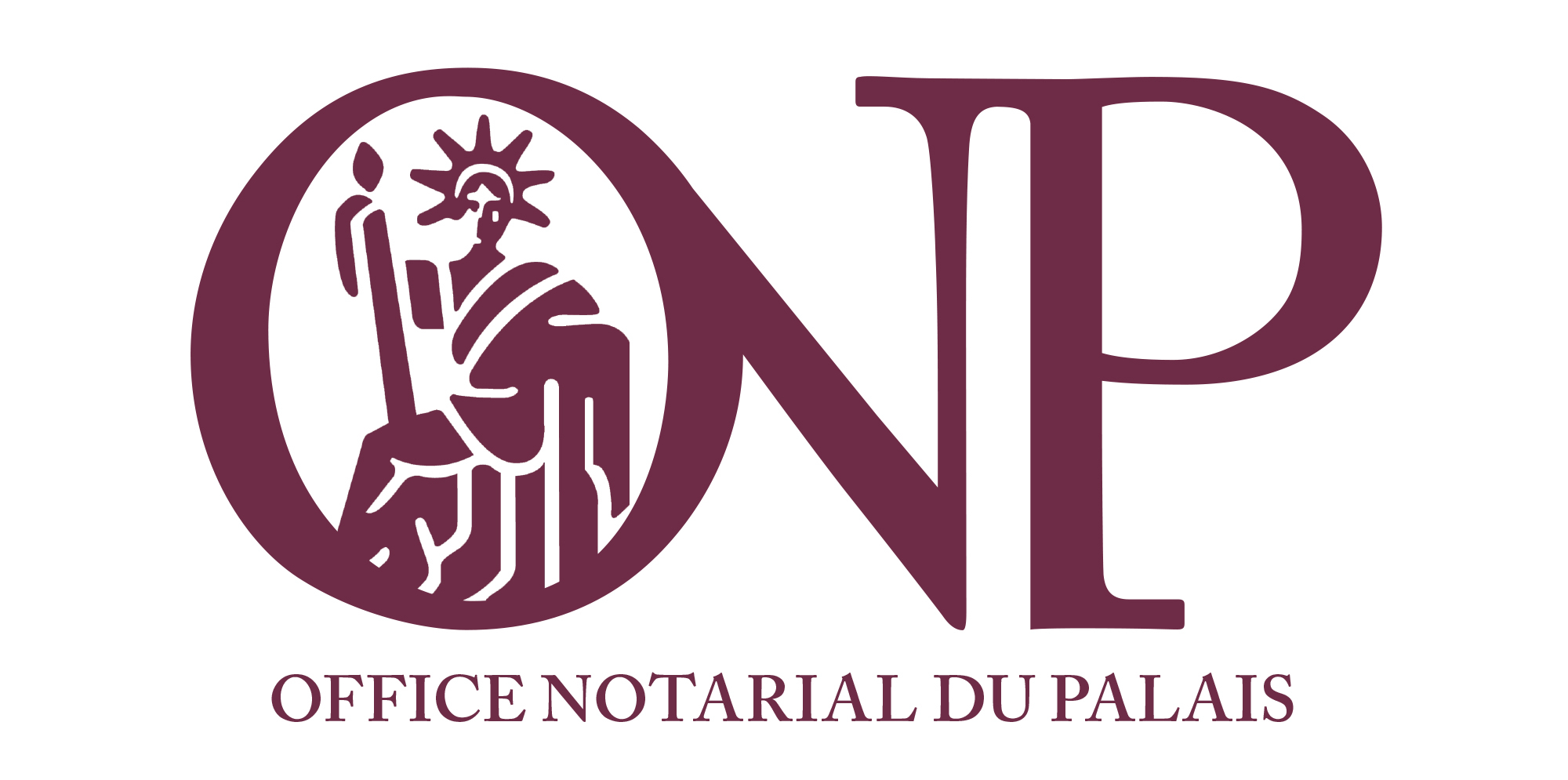 Logo et déclinaison de l'office notarial du Palais