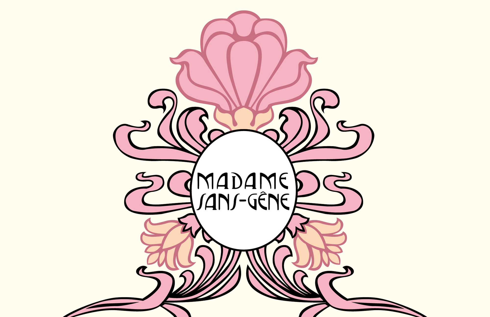 Logo et adaptation graphique pour madame sans gêne (c) Anne Fraisse